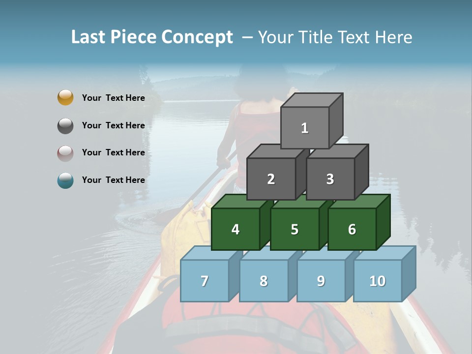 Boat Serenity Pads PowerPoint Template