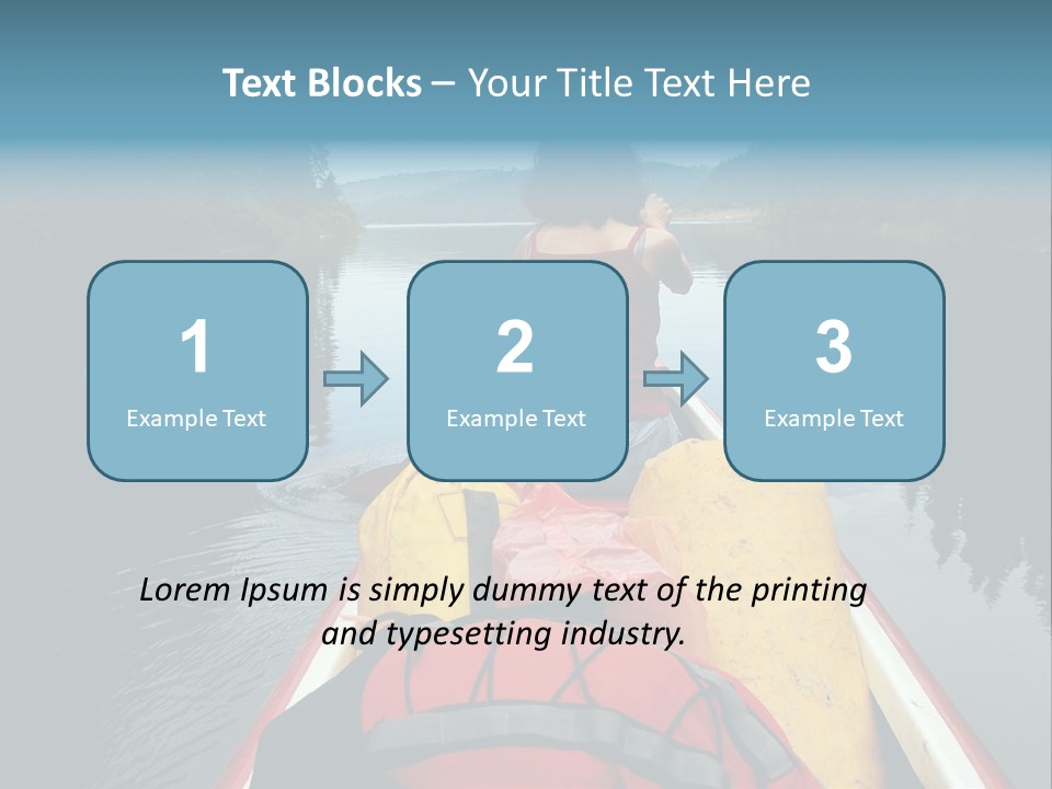 Boat Serenity Pads PowerPoint Template