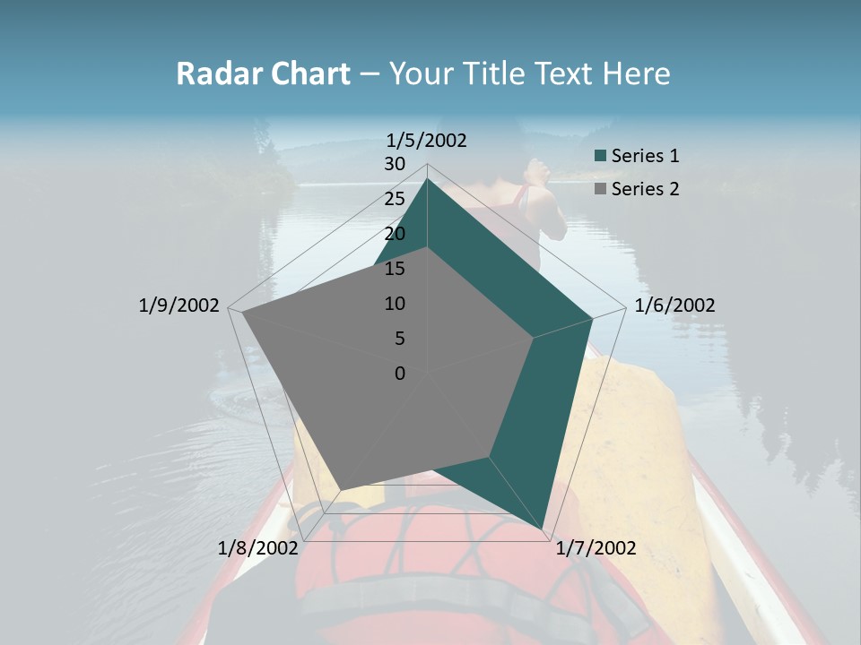 Boat Serenity Pads PowerPoint Template