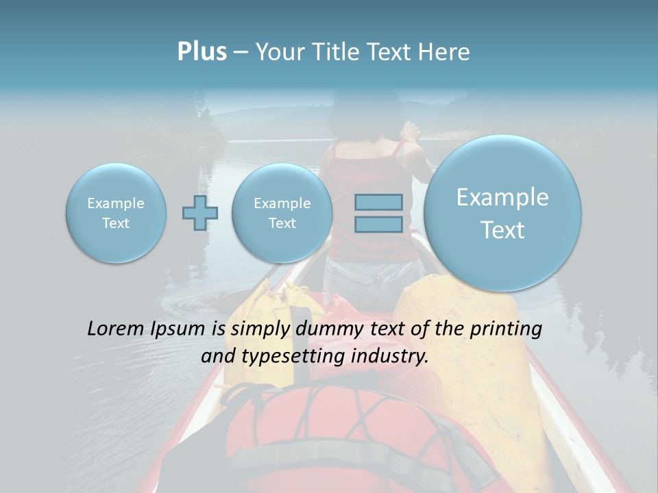 Boat Serenity Pads PowerPoint Template