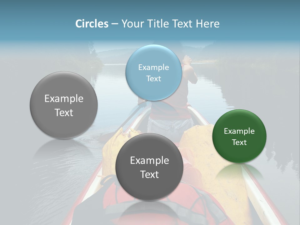 Boat Serenity Pads PowerPoint Template