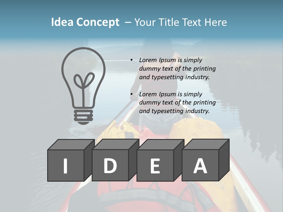 Boat Serenity Pads PowerPoint Template