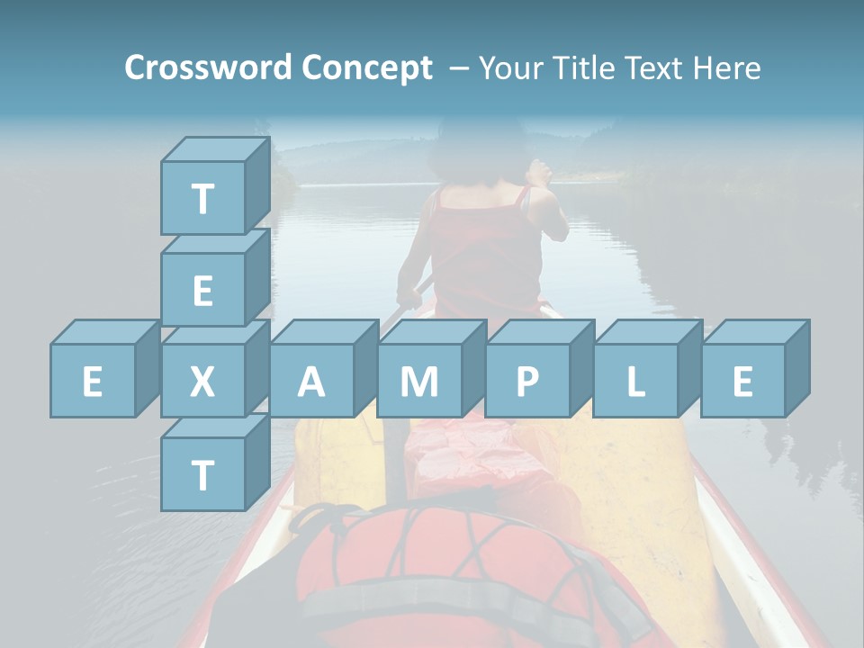 Boat Serenity Pads PowerPoint Template