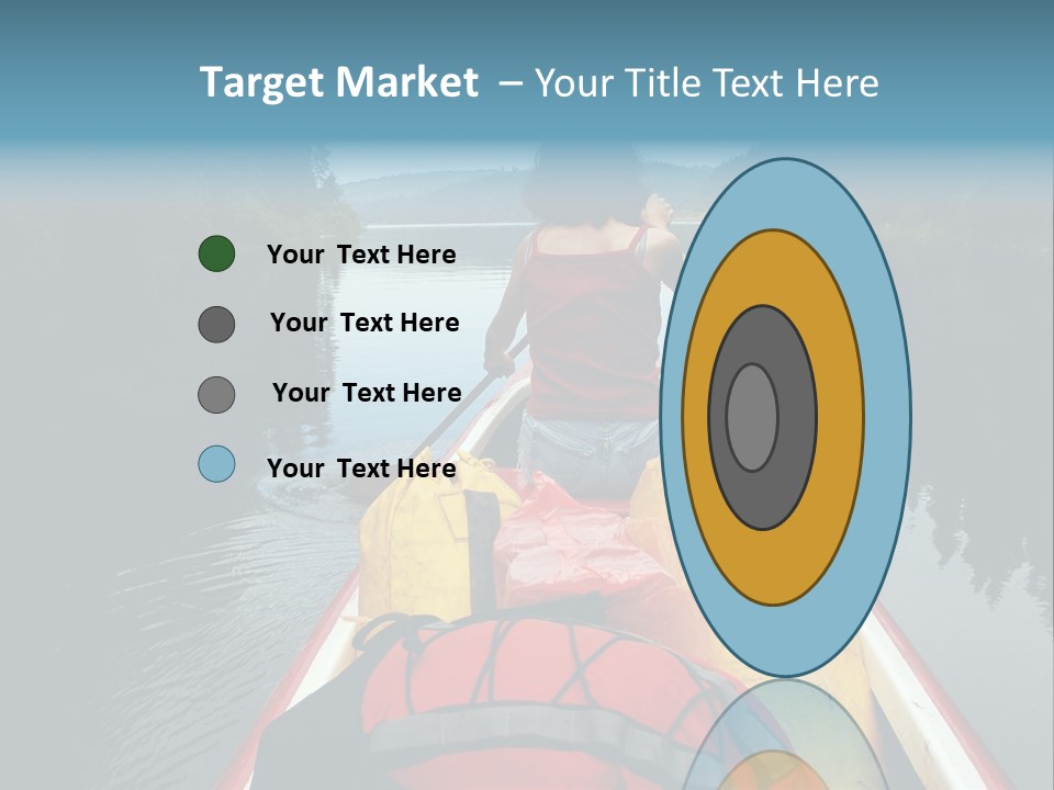 Boat Serenity Pads PowerPoint Template