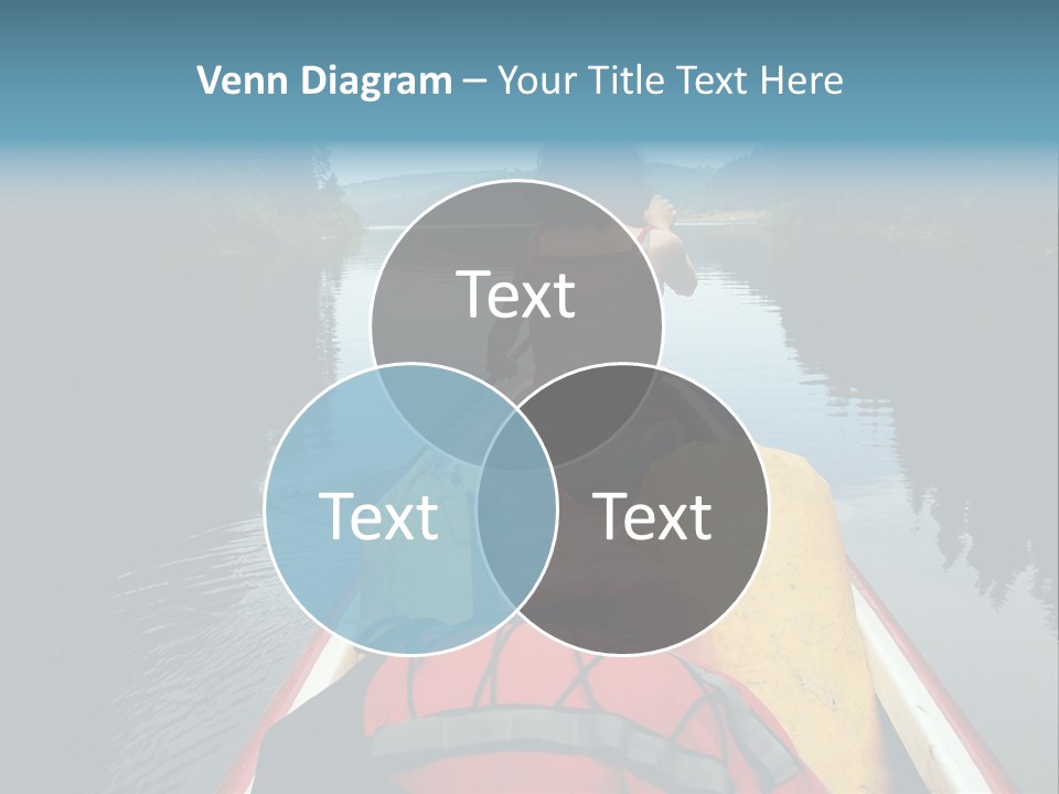 Boat Serenity Pads PowerPoint Template