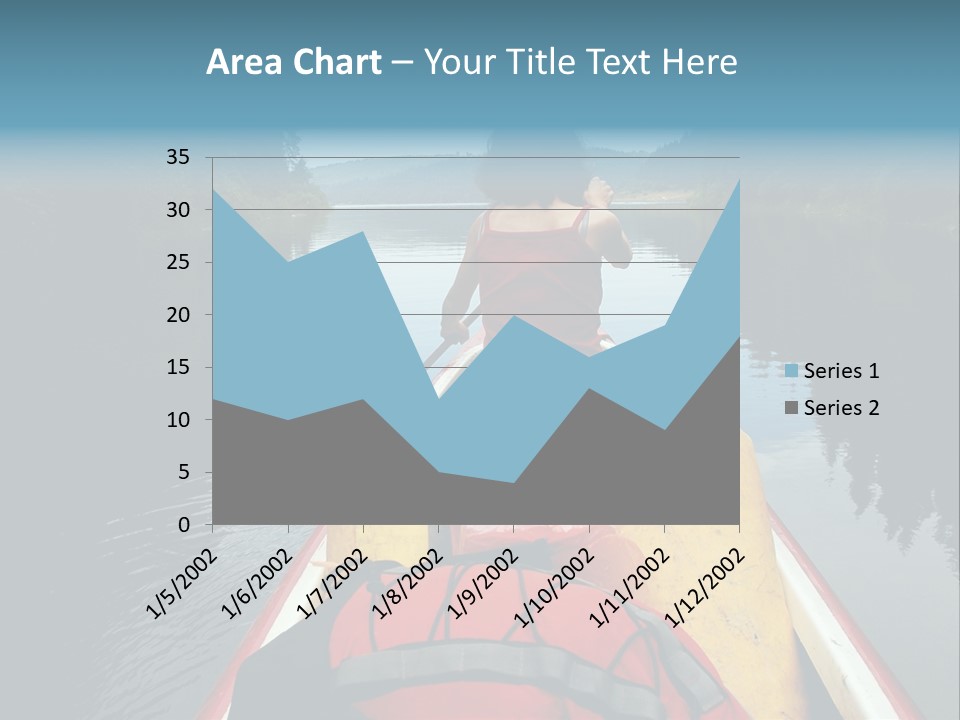 Boat Serenity Pads PowerPoint Template