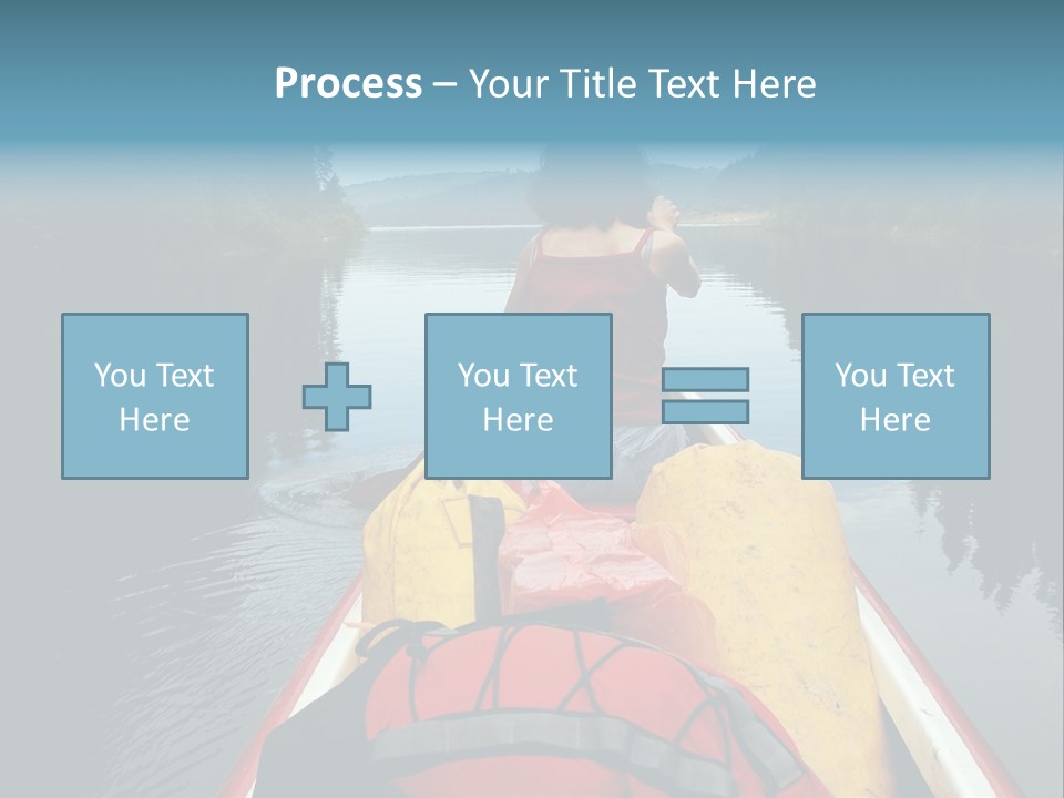Boat Serenity Pads PowerPoint Template