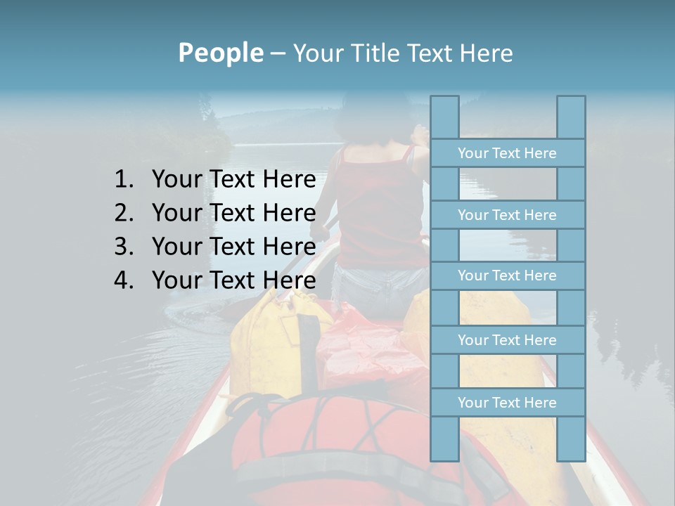 Boat Serenity Pads PowerPoint Template