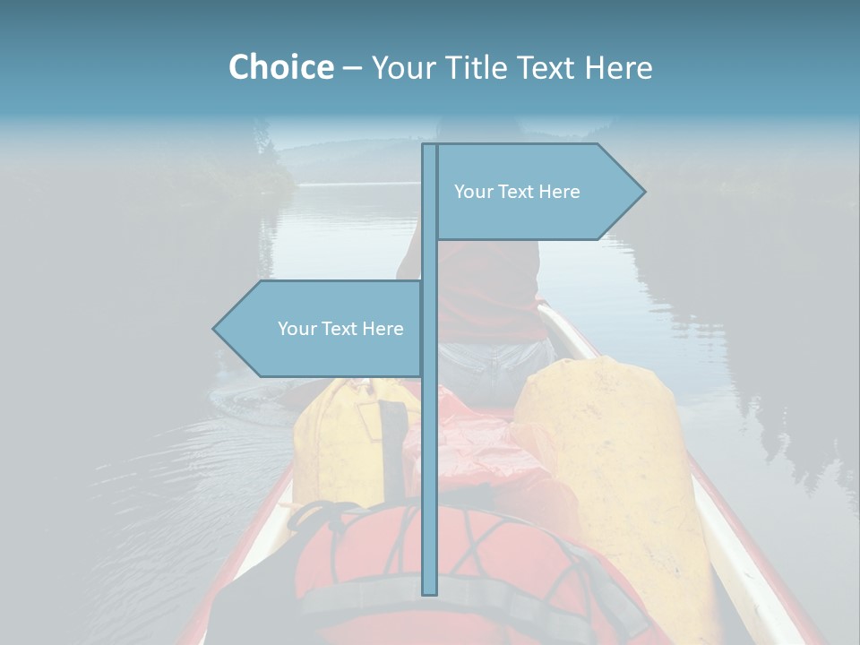 Boat Serenity Pads PowerPoint Template