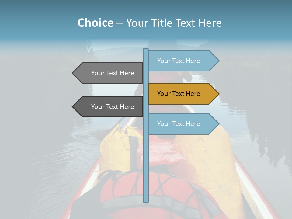 Boat Serenity Pads PowerPoint Template