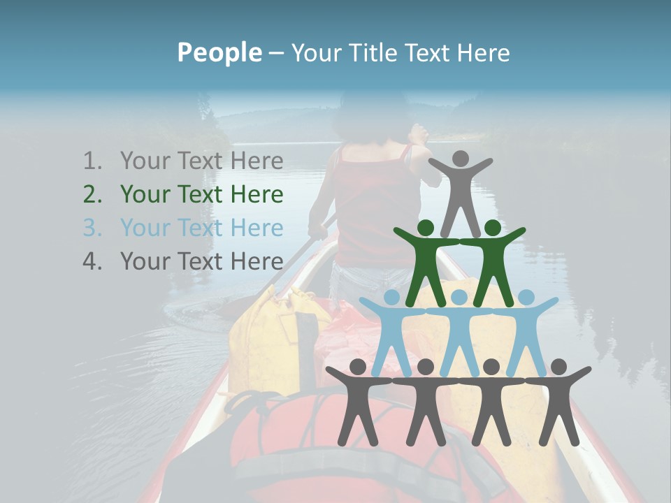 Boat Serenity Pads PowerPoint Template