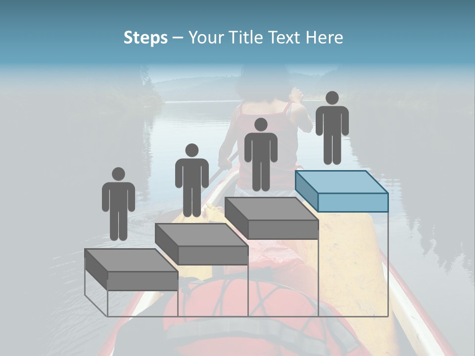 Boat Serenity Pads PowerPoint Template