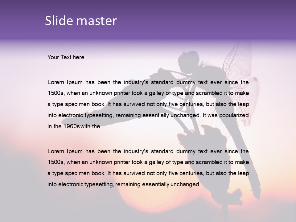 Dragonfly Protection Sleep PowerPoint Template