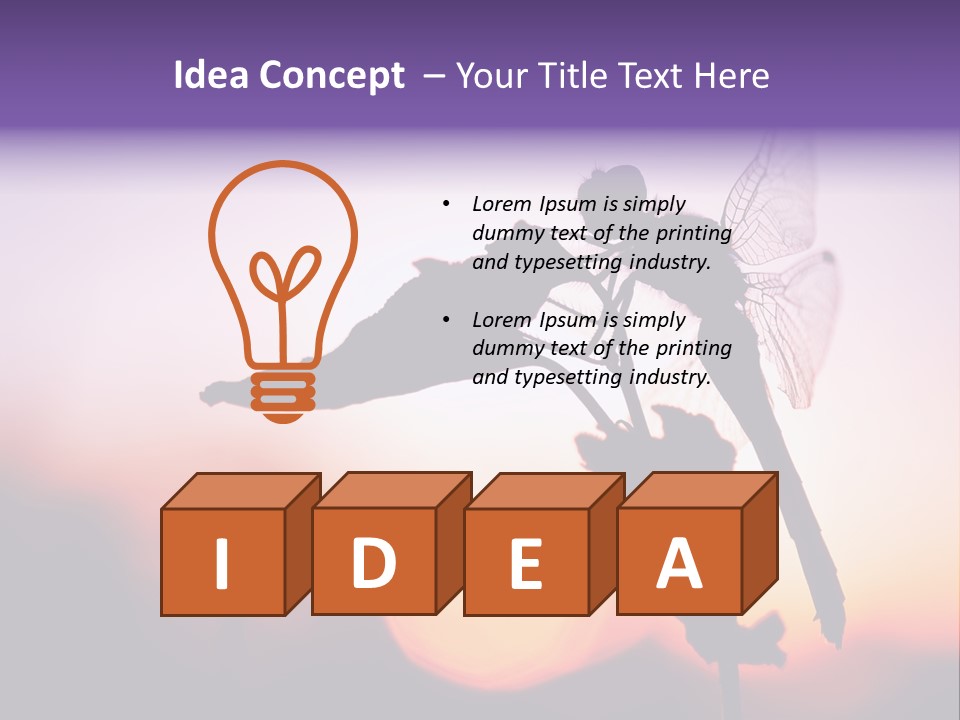 Dragonfly Protection Sleep PowerPoint Template