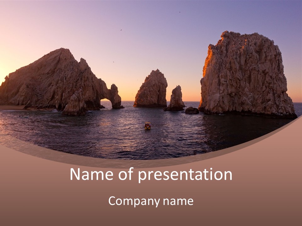 Arch Beach Formation PowerPoint Template