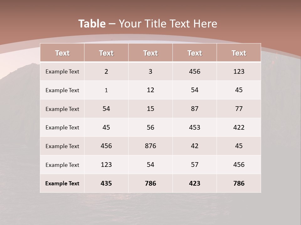 Arch Beach Formation PowerPoint Template
