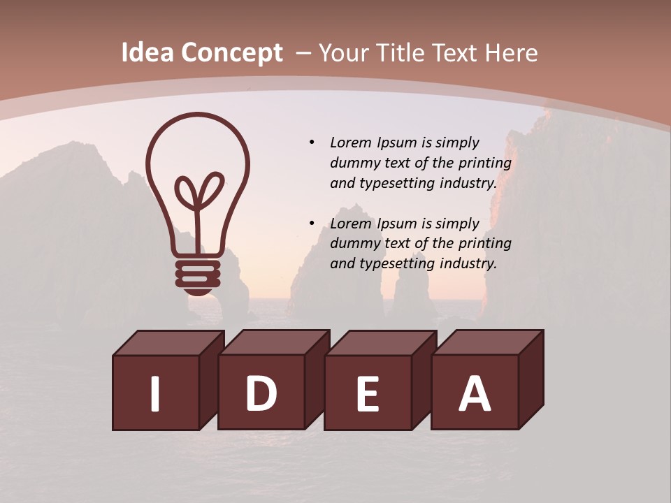 Arch Beach Formation PowerPoint Template