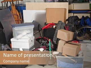 Box Dirty Garage PowerPoint Template