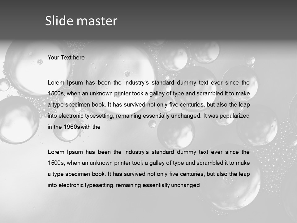 Beauty Space Bubble PowerPoint Template