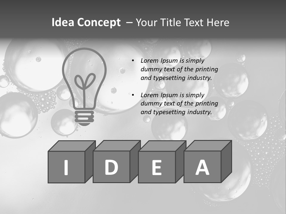 Beauty Space Bubble PowerPoint Template