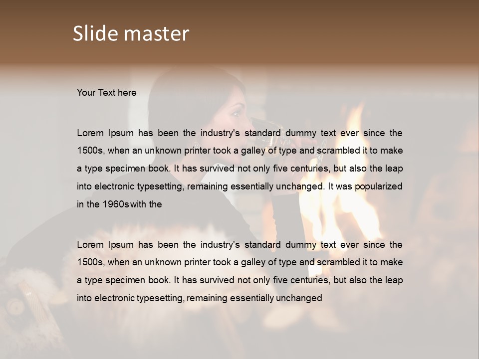 Flame Rest Women PowerPoint Template
