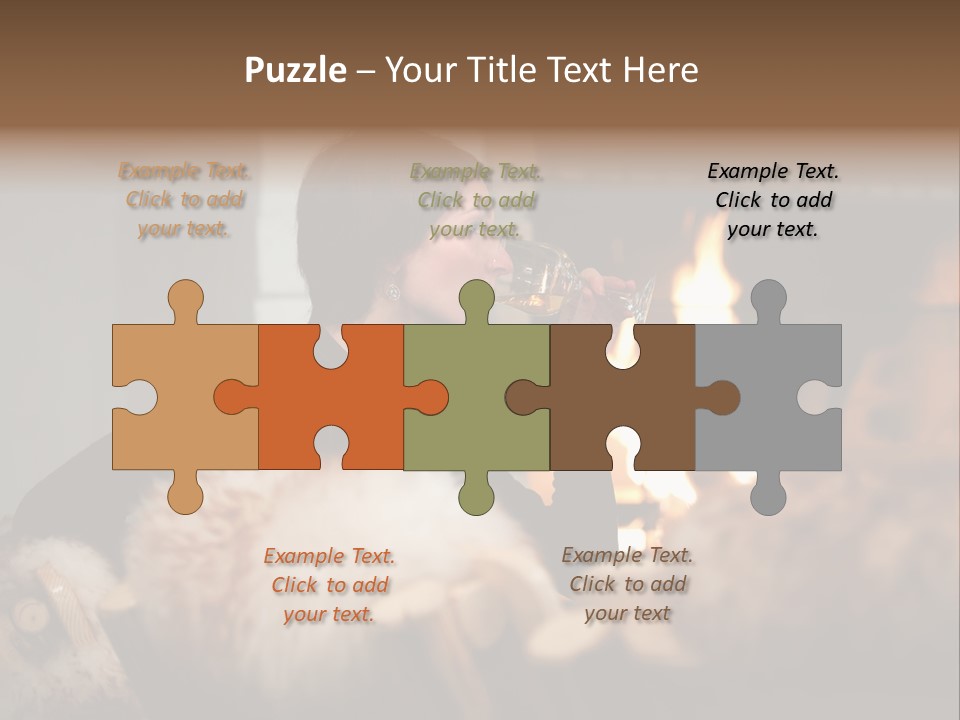 Flame Rest Women PowerPoint Template