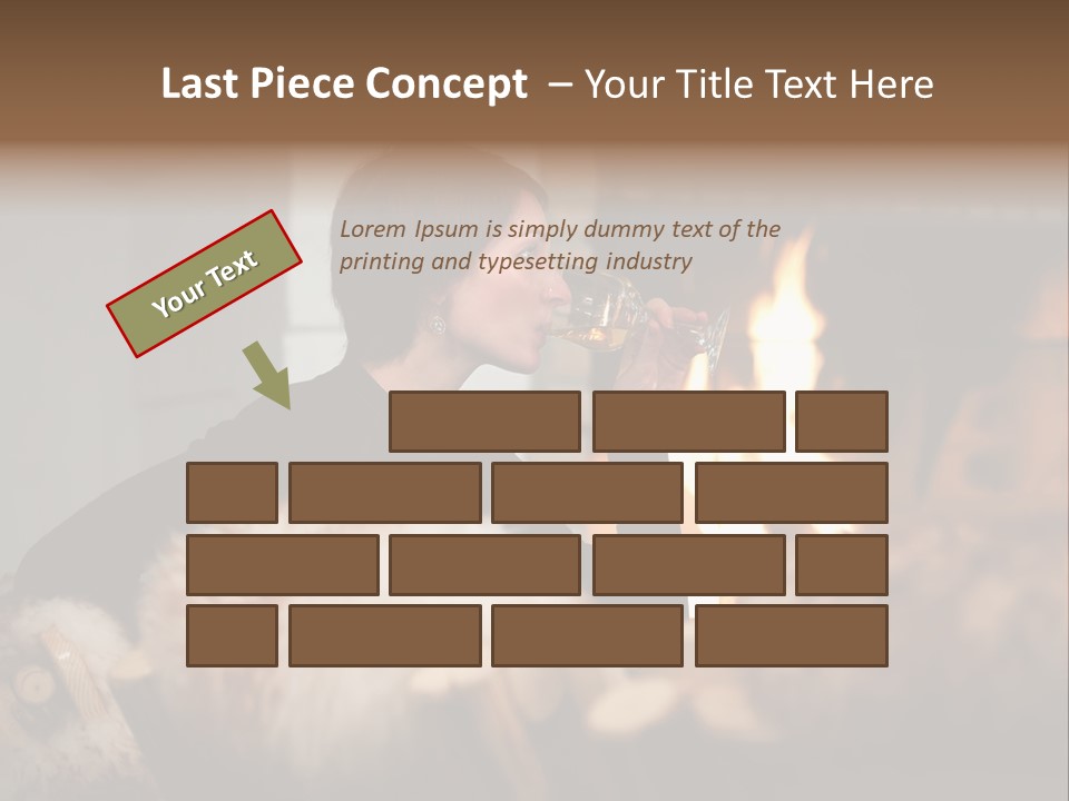 Flame Rest Women PowerPoint Template