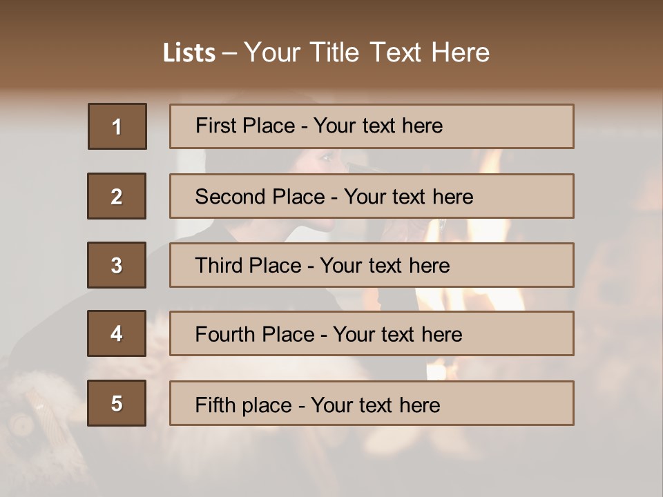 Flame Rest Women PowerPoint Template