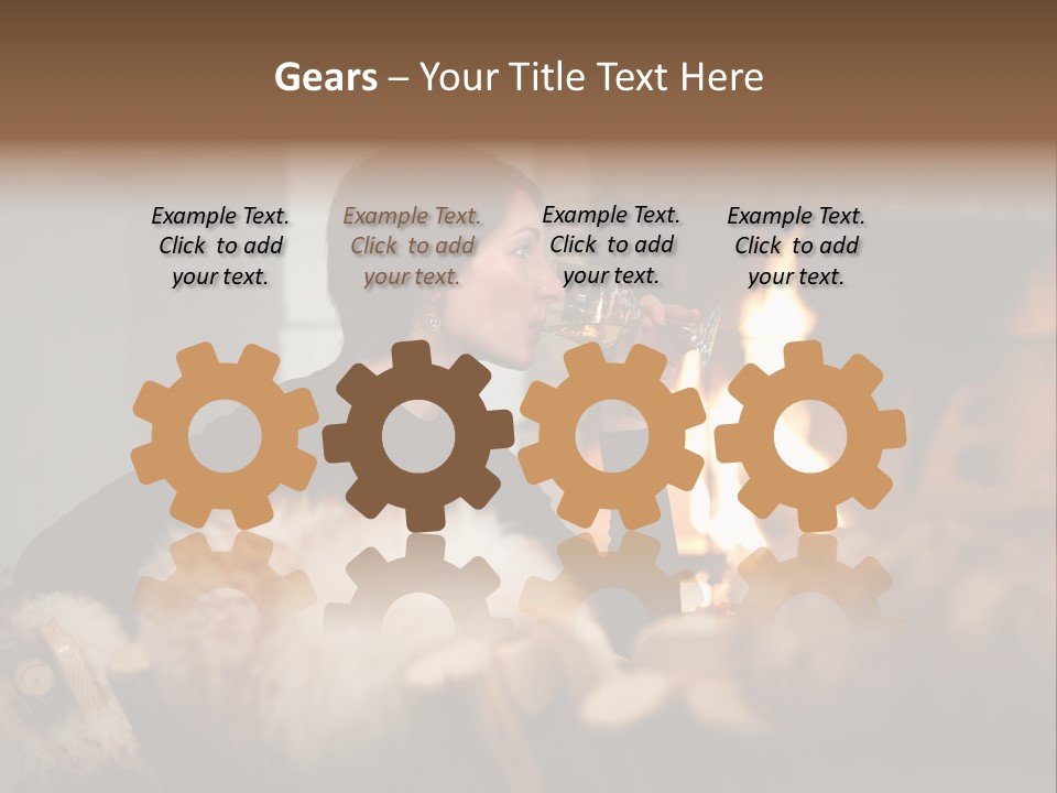 Flame Rest Women PowerPoint Template