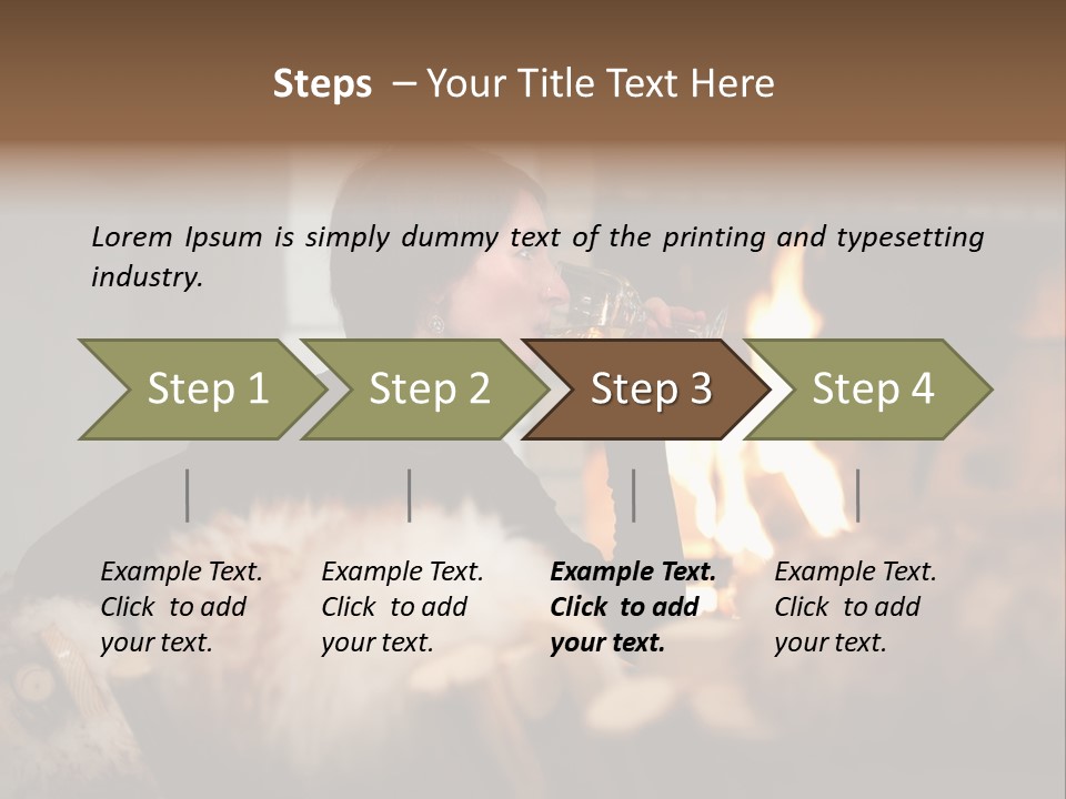 Flame Rest Women PowerPoint Template