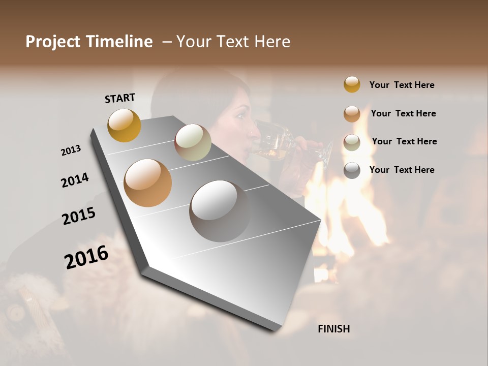 Flame Rest Women PowerPoint Template