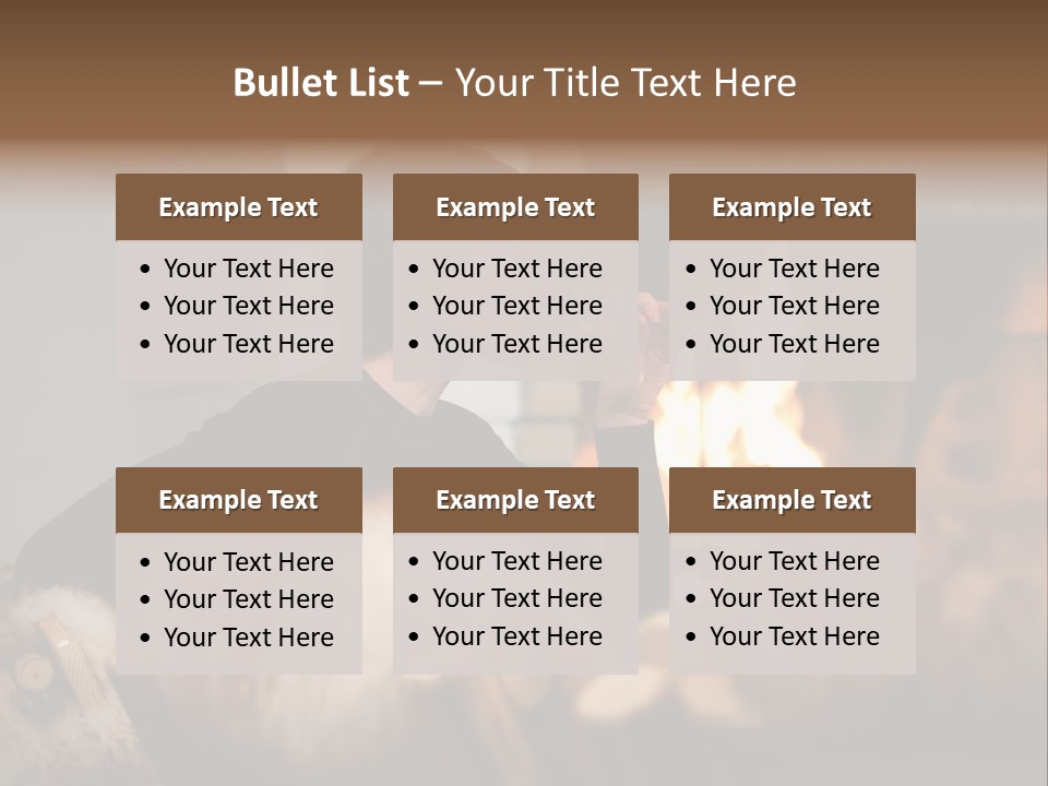 Flame Rest Women PowerPoint Template