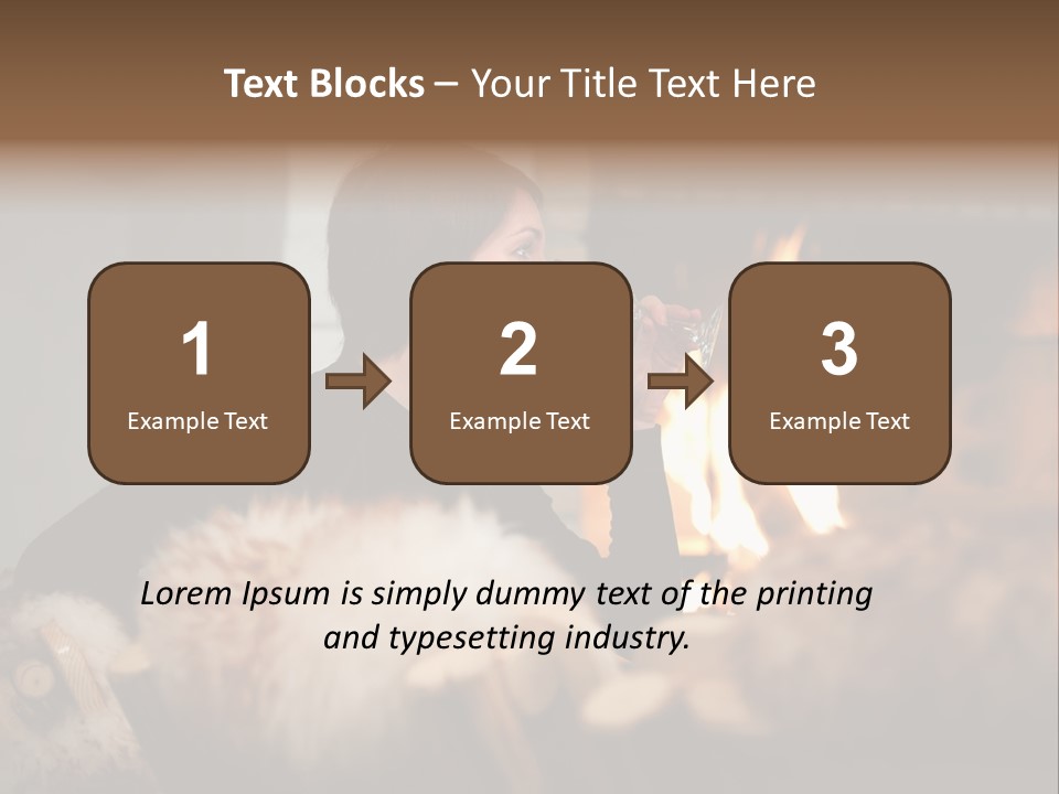 Flame Rest Women PowerPoint Template