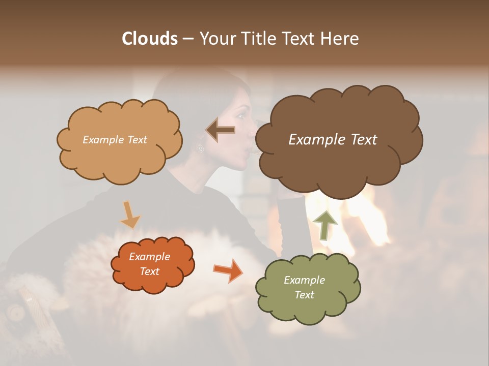 Flame Rest Women PowerPoint Template