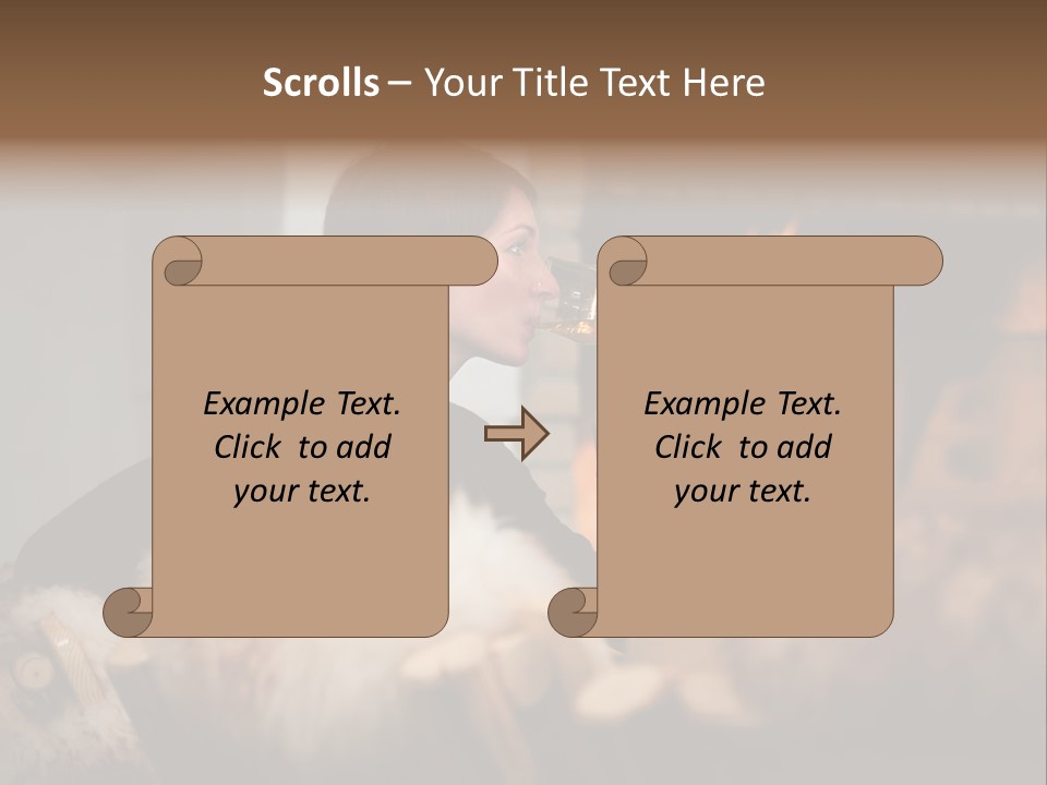 Flame Rest Women PowerPoint Template