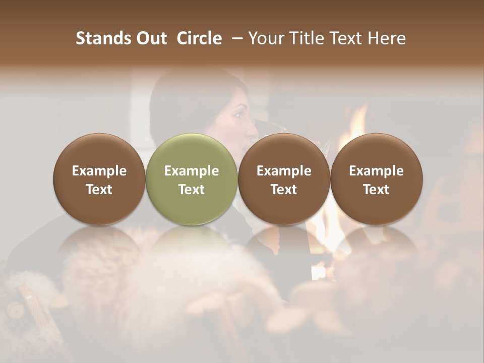 Flame Rest Women PowerPoint Template