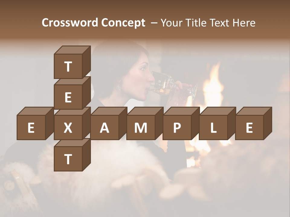 Flame Rest Women PowerPoint Template