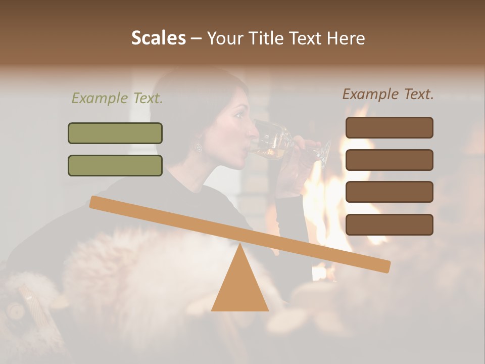 Flame Rest Women PowerPoint Template