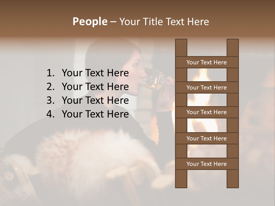 Flame Rest Women PowerPoint Template