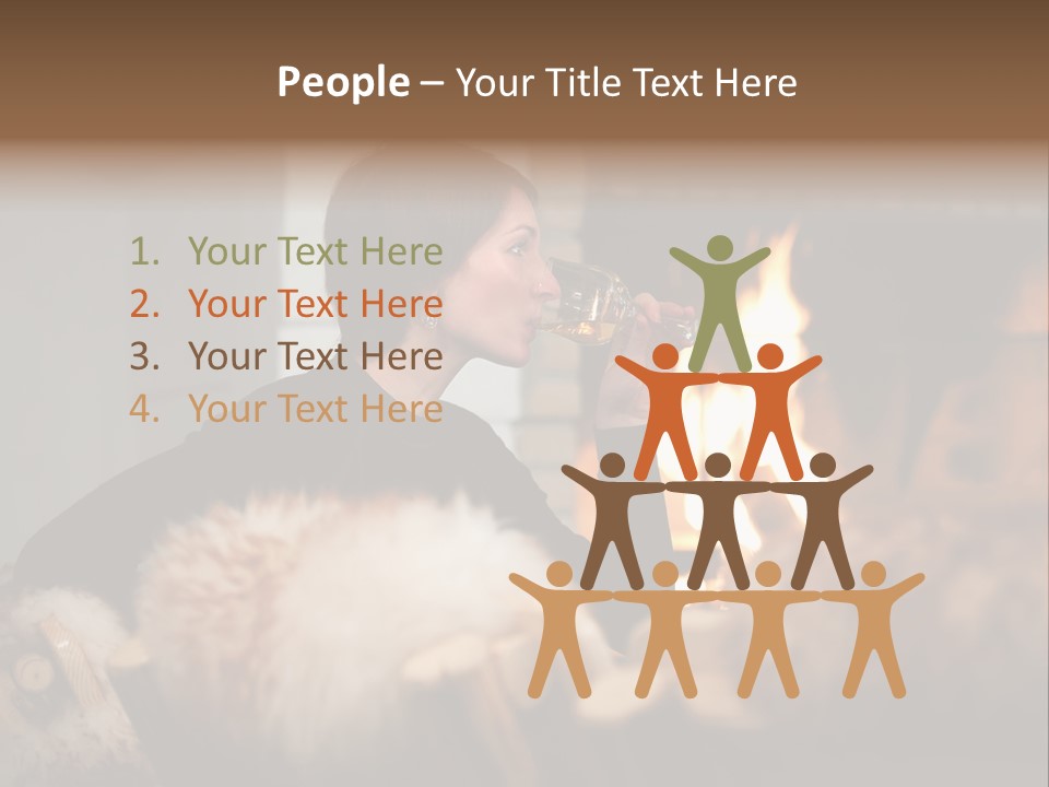 Flame Rest Women PowerPoint Template