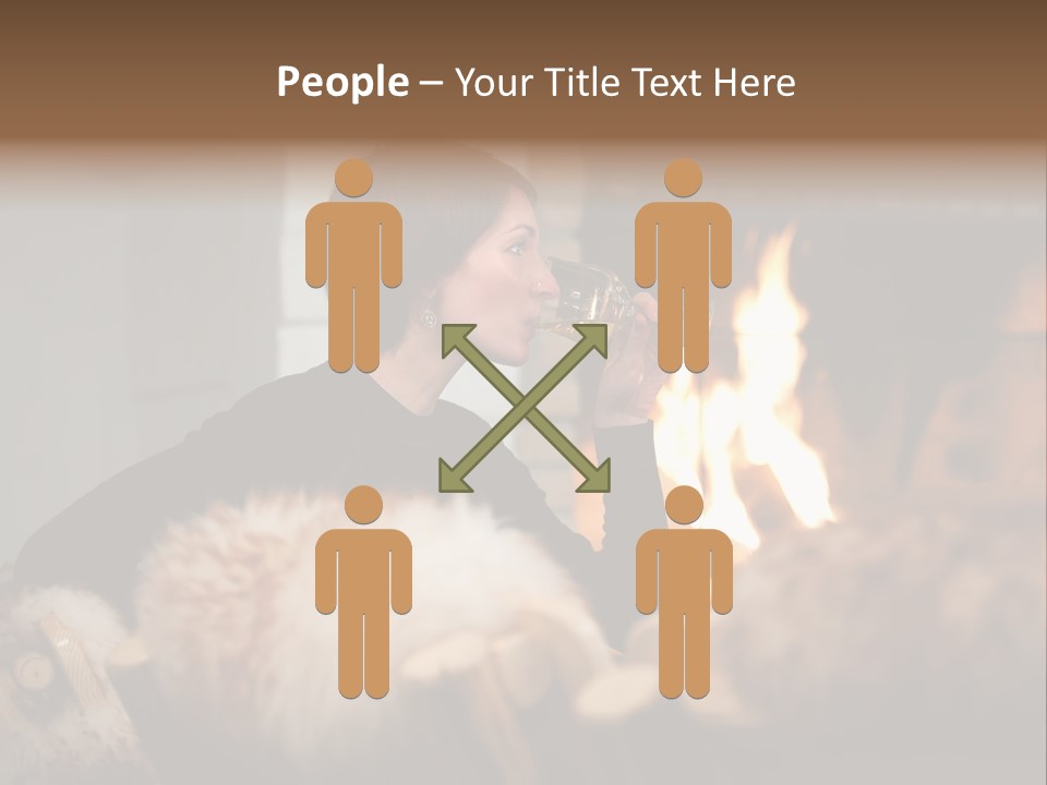 Flame Rest Women PowerPoint Template
