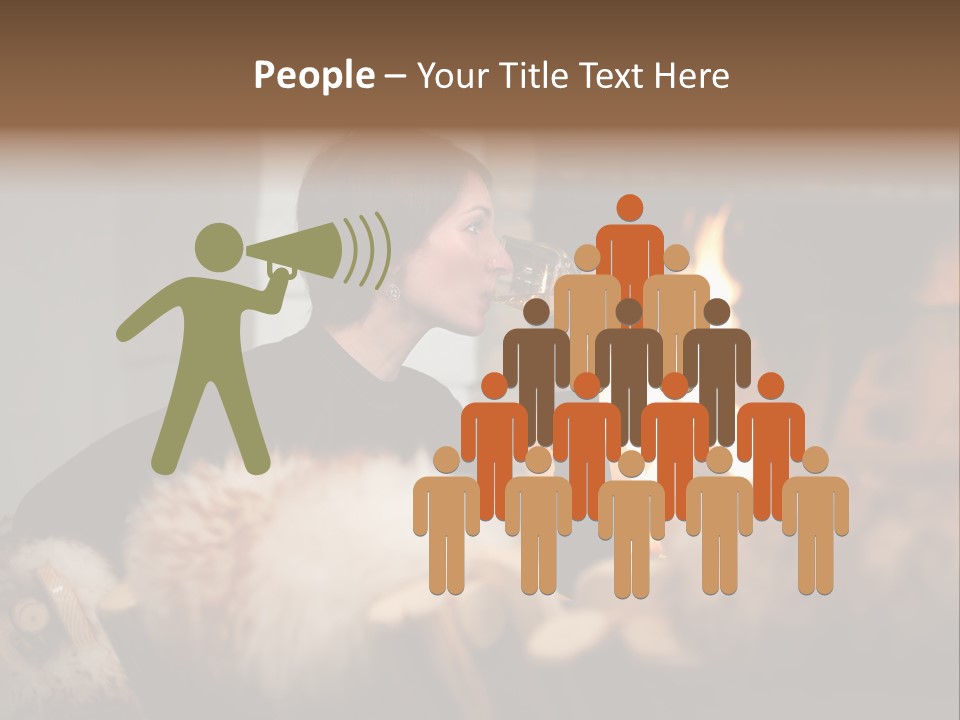 Flame Rest Women PowerPoint Template