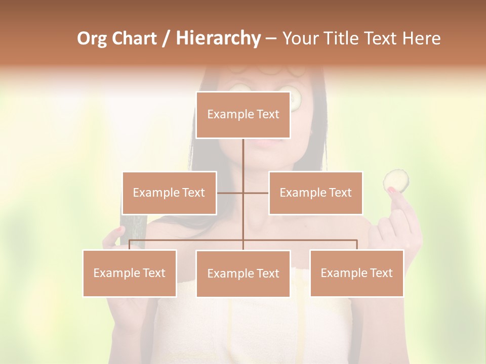 A Woman With Cucumbers On Her Eyes Holding A Piece Of Cucumber PowerPoint Template