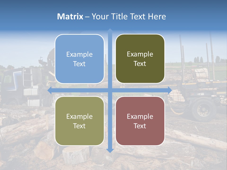 A Large Truck With Logs On The Back Of It PowerPoint Template