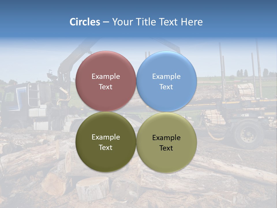 A Large Truck With Logs On The Back Of It PowerPoint Template
