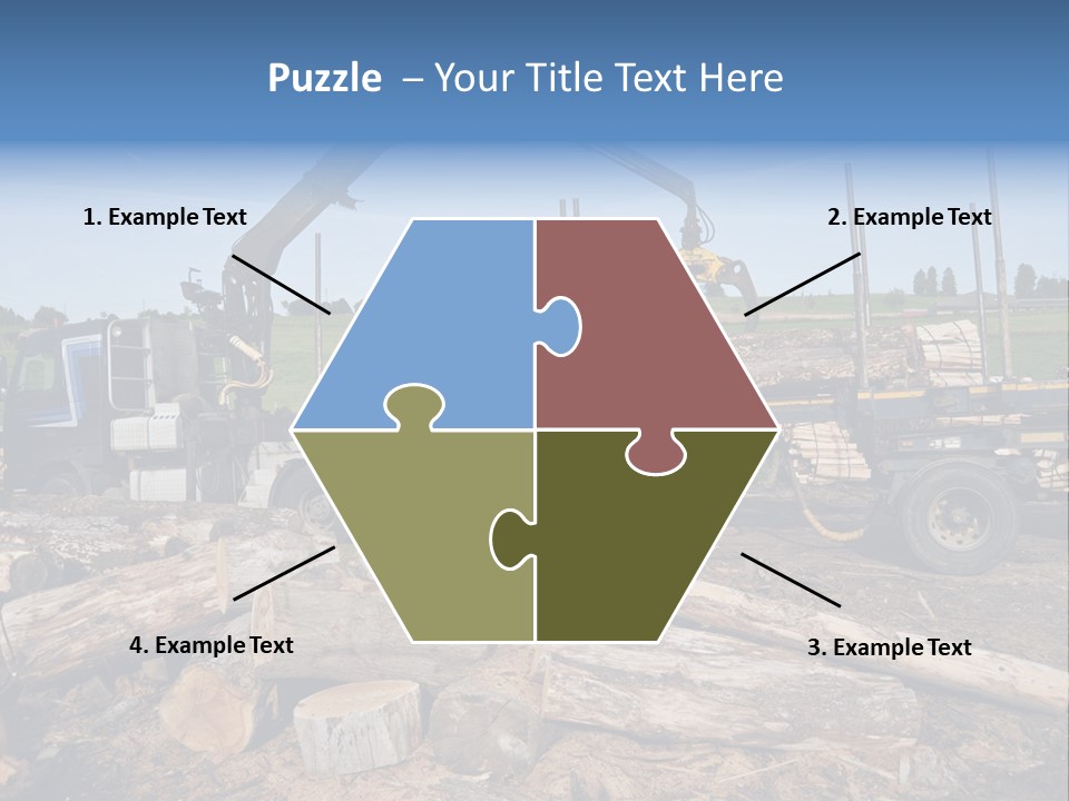 A Large Truck With Logs On The Back Of It PowerPoint Template