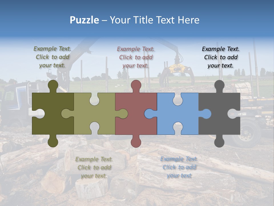 A Large Truck With Logs On The Back Of It PowerPoint Template