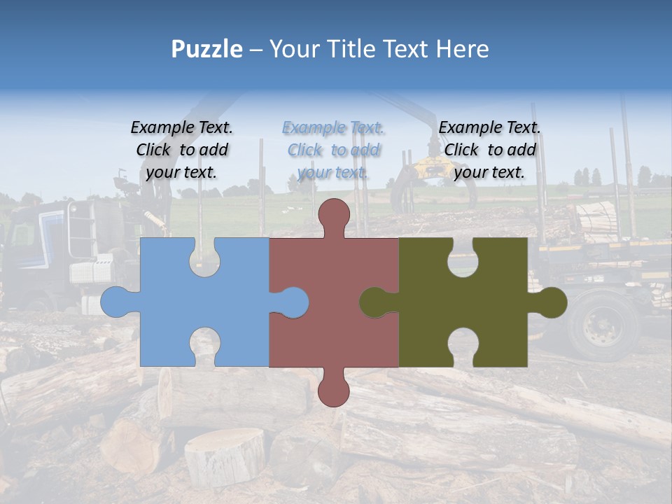 A Large Truck With Logs On The Back Of It PowerPoint Template