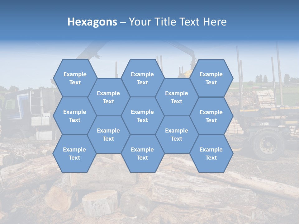 A Large Truck With Logs On The Back Of It PowerPoint Template