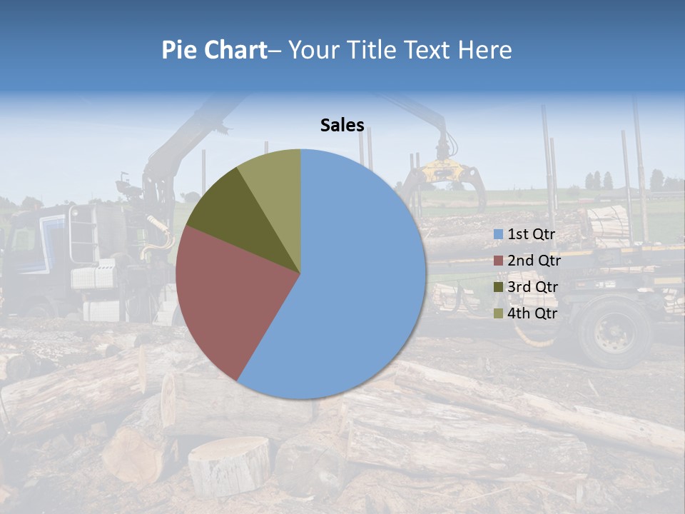 A Large Truck With Logs On The Back Of It PowerPoint Template